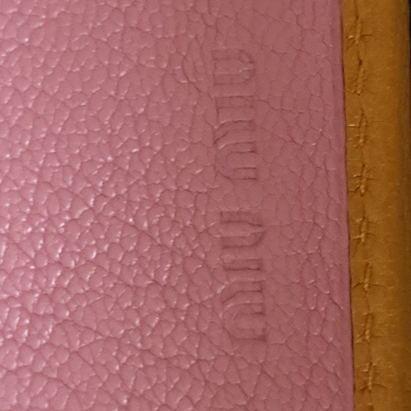 Miu Miu Two-tone Madras Bow Wallet - Picture 8 of 12